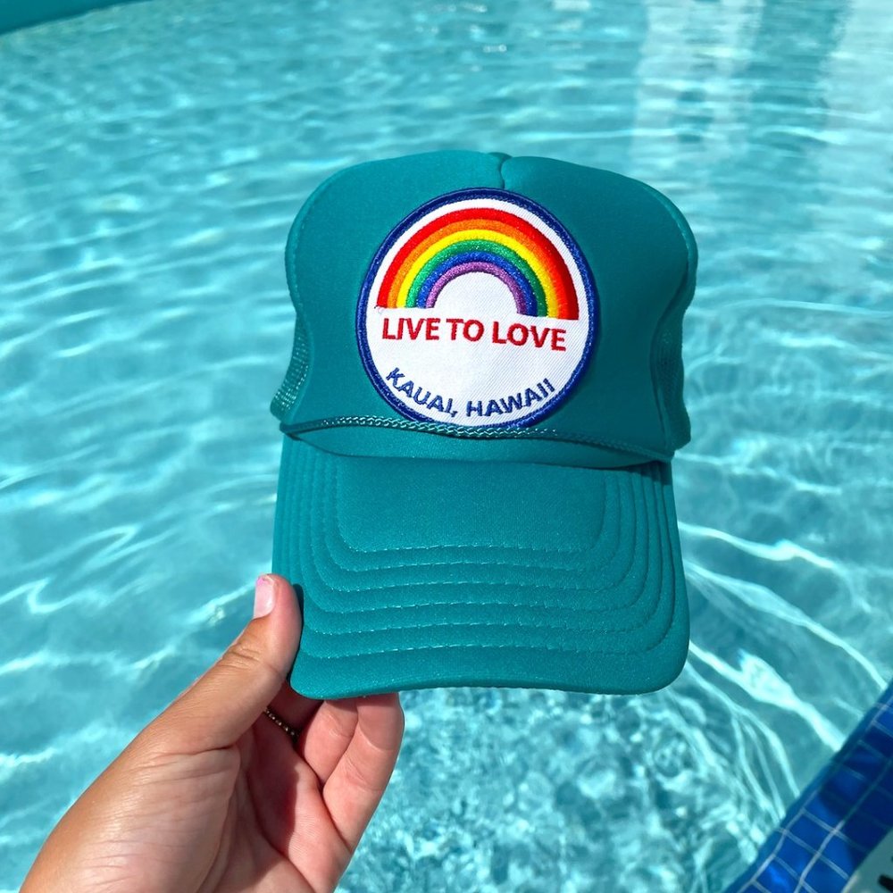 AVIATOR NATION TRUCKER HAT | LIVE TO LOVE KAUAI, HAWAII HAT